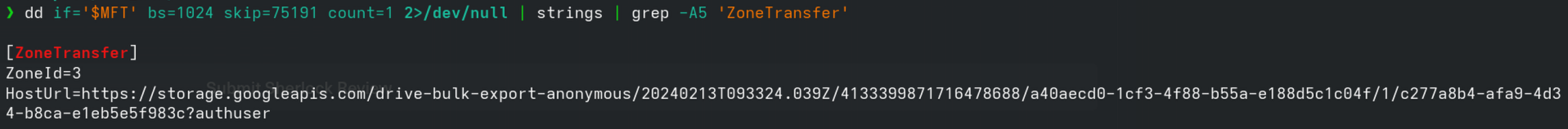 Task 2 - Zone Identifier content